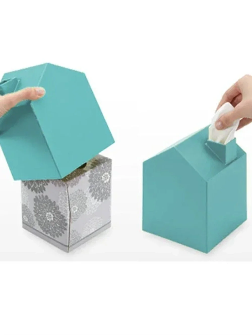 Umbra Casa House-Shaped Tissue Box Cover - Retired Aqua Color!